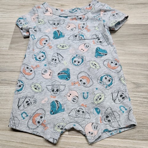 Baby Bean Disney Baby Boy Romper Gray Toy Story 3 Months - Picture 2 of 6