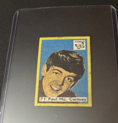 Paul McCartney  The Beatles 1965 #71 Vlinder Matchbox Label Excellent Condition