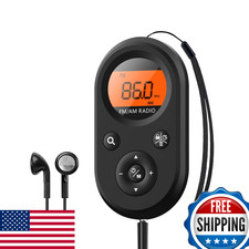 UMUTOO AM/FM Pocket Radio Portable Rechargeable Transistor w/Headphone Jack