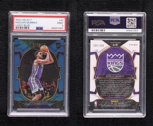 2022 Select Concourse Light Blue Prizm /299 Keegan Murray PSA 9 MINT Rookie RC