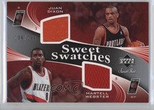 2006 Sweet Shot Swatches Memorabilia /199 Juan Dixon Martell Webster #SSD-DW n8a