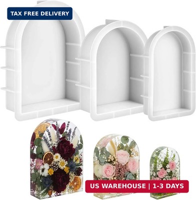 3PCS Arch Resin Silicone Mold Flower Preservation Epoxy DIY Deep Pour Mold Set