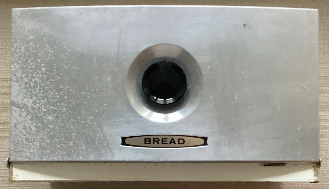 Vintage (Kromex?) Aluminum Bread Box With Shelf
Opens in a new window or tab