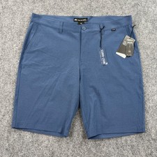 Travis Mathew Beck Shorts Size 38 Blue Stretch Waistband Performance Men's NWT