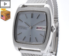 Vintage 1971 NEAR MINT SEIKO Lord Matic 5606-5040 Blue Automatic Watch JAPAN