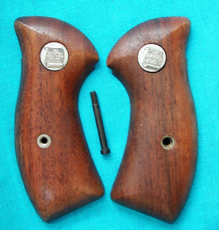 Original Charter Arms Small Frame Walnut Grips c/w CA Medallions
