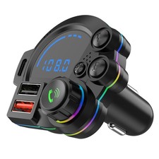 Universal Car Bluetooth FM Transmitter Dual USB Fast Charger for 12-24V Vehicles