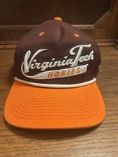 Virginia Tech Hokies Hat Zephyr Z Stitched VT Underside Snapback Cap NICE 90’s