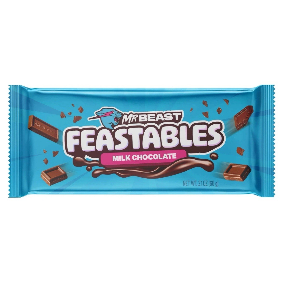 Mr beast FEASTABLES 61個セット Feastables MrBeast 6 sabores diferentes Bar, 2.1 oz (60g), 1