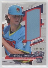 2020 Topps Pro Debut Copa de La Diversion Relics 24/989 Forrest Whitley 0w3