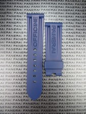 New 24mm Authentic PANERAI Deployment Rubber Strap Blue OEM Diver Watch Band P
