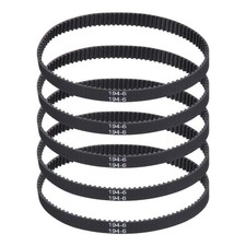 194mm GT-2 Timing Belt, 5pcs 6mm Width 2mm Pitch 3D Printing Closed Loop, Black