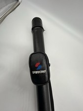 Vintage SportCraft Pool Cue Case - Hardsided Faux Black Leather - W/ Accessories