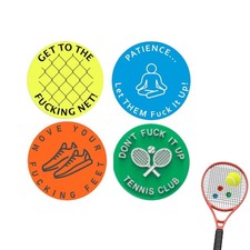4 Pcs Aggressive Reminder to Keep You On Your Tennis Game Tennis Racket Vibra...