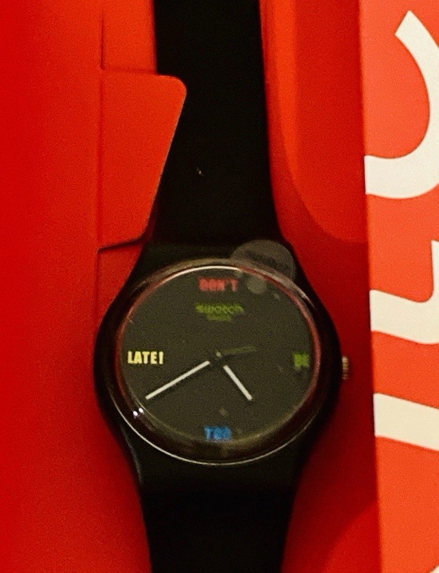 Swatch Watch “Don't Be Too Late” 1984 Vintage RELOADED Collection