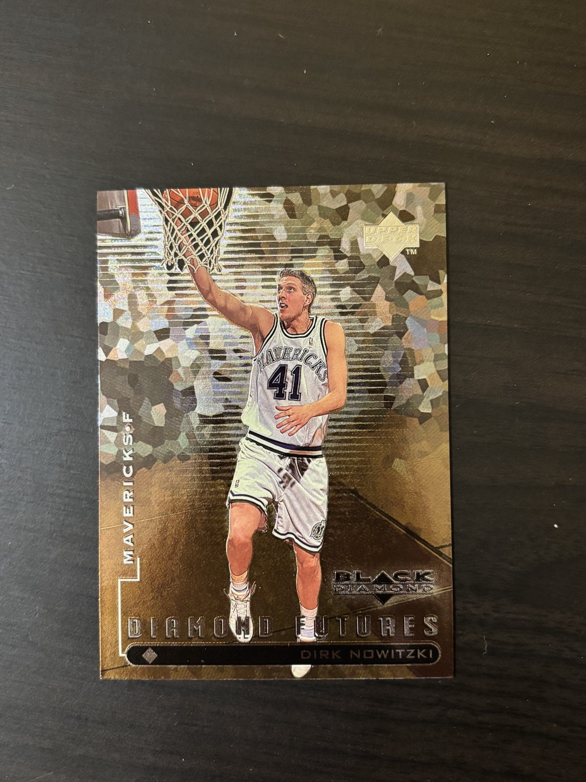 Dirk Nowitzki 1998-99 Upper Deck Black Diamond Futures Rookie #92 RC Mavericks
