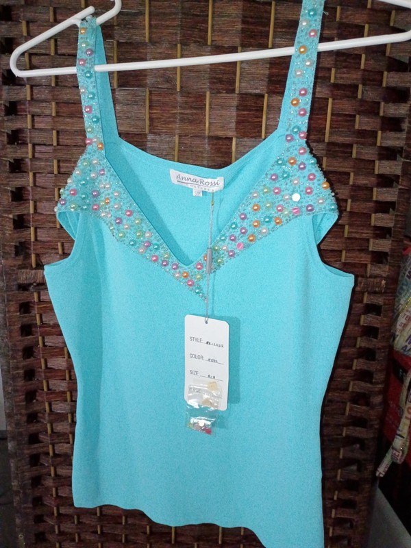 Women's Anna Rossi Couture Tank Top Teal 