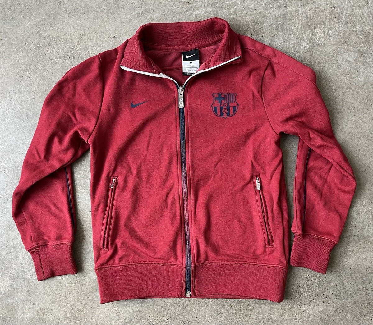 FC Barcelona Football Red Jacket Original Nike Youth 10-12 Medium