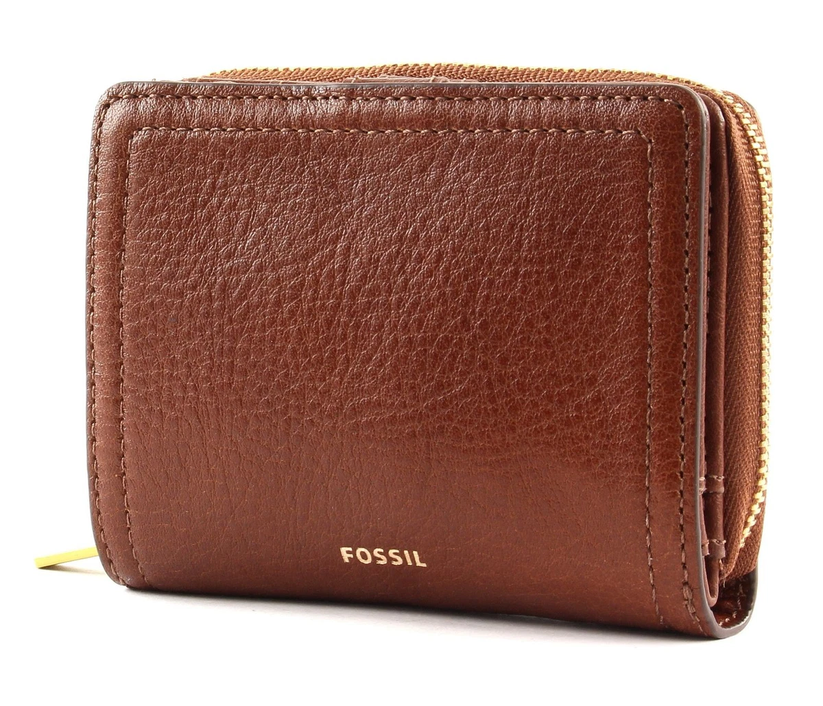 Portefeuille Fossil En Cuir De Vachette Bordeaux - Neuf Avec Étiquettes - Style Compagnon
