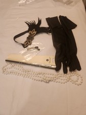 SWEETV 1920s Flapper Feather Headband, Showgirl Headpiece, Gatsby Style 5 Piece