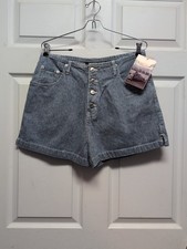 Vintage 90's NWT. Blue White Stripe Shorts Size 13/14. Button Down 5 Pockets