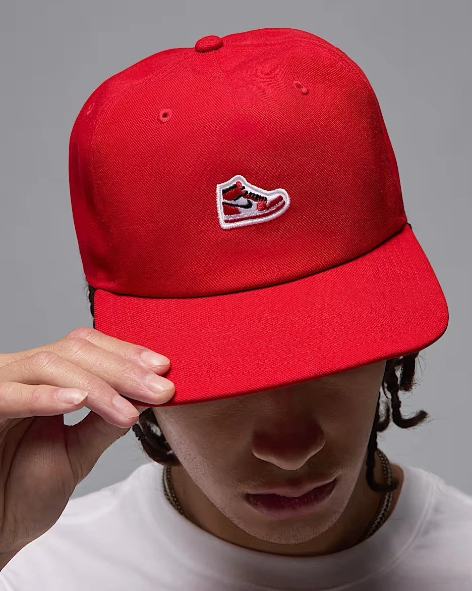 Nike Air Jordan 1 Structured Pro Cap Snapback Flat Bill taglia S M HV1169 636 nuove con etichette