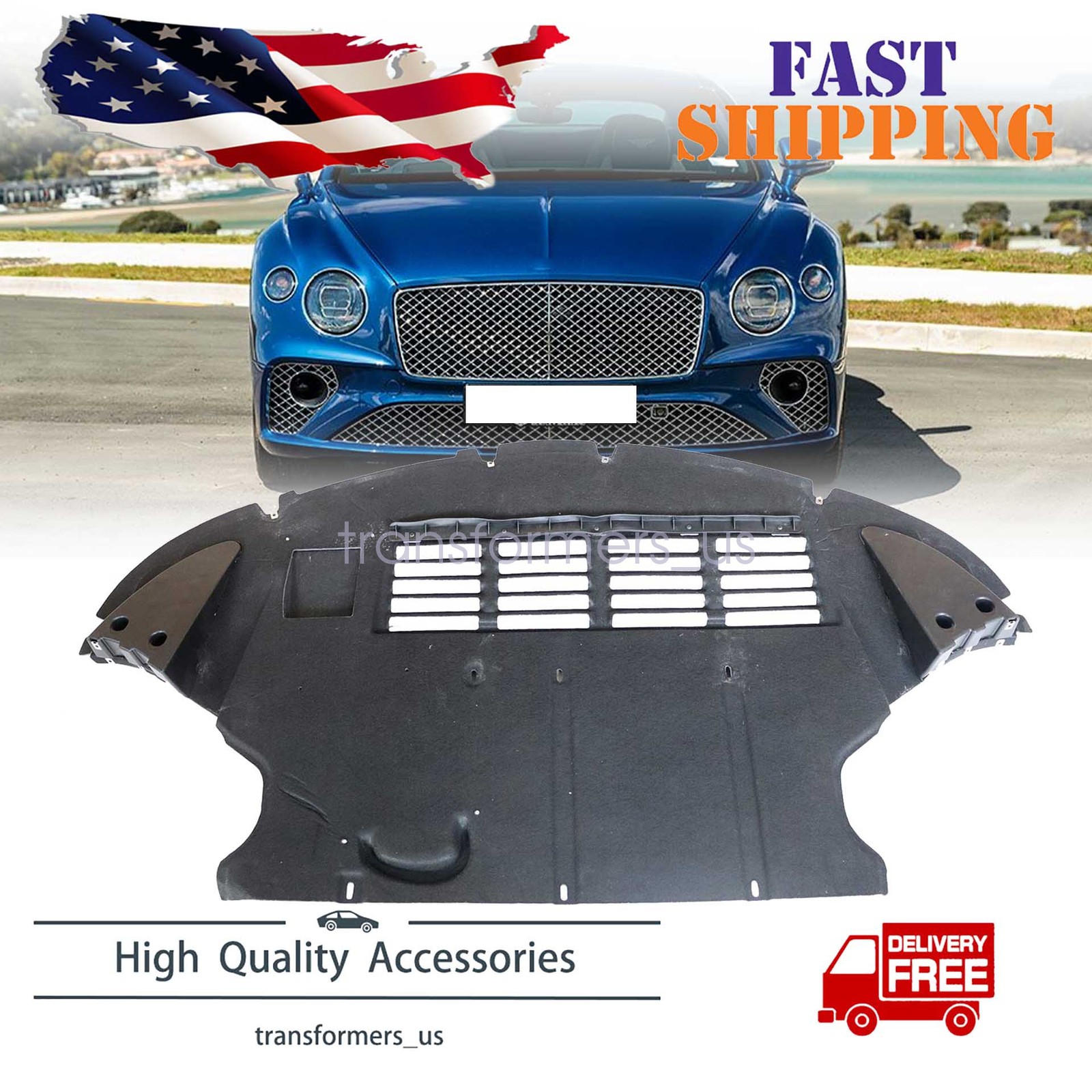 Splash Shield Undershield For 2012-2018 Bentley Gt Gtc Engine 3W3825235F