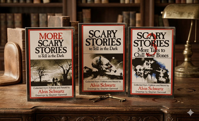Scary Stories to Tell in the Dark Complete Trilogy 3 Books Set Alvin Schwartz