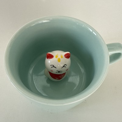 Hidden 3D Cat Mug 8oz Japanese Kitty Style ZaH