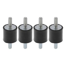 4 Pcs M8 Caoutchouc Métel Support Anti-Vibration Isolateur 1.18"x1.18"(DxH) Noir