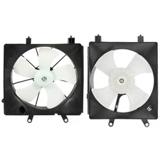Radiator Condenser Cooling Fan Assembly For Honda Civic 2001 2002 2003-2005 1.7L