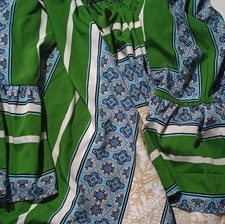 Women's Plus Size 20 Green Blue White Beige Geometric Midi Shift Dress RR1077417