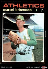 1971 Topps #84 Marcel Lachemann Athletics 3 - VG