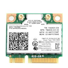 Mini PCI E WiFi Card Intel Wireless-AC 7260HMW Dual Band BT4.0 1200Mbps Adapter