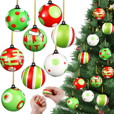 Remuuly 24 Pcs Lime Green Ball Ornaments for Christmas Tree Red and Green Decor