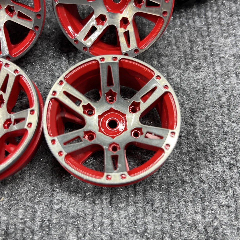 Neumáticos RC4WD Michelin XZL™+ 14,00 R20 con NHX RC 1,9" con ruedas plateadas/rojas [4] Foto 2 de 4