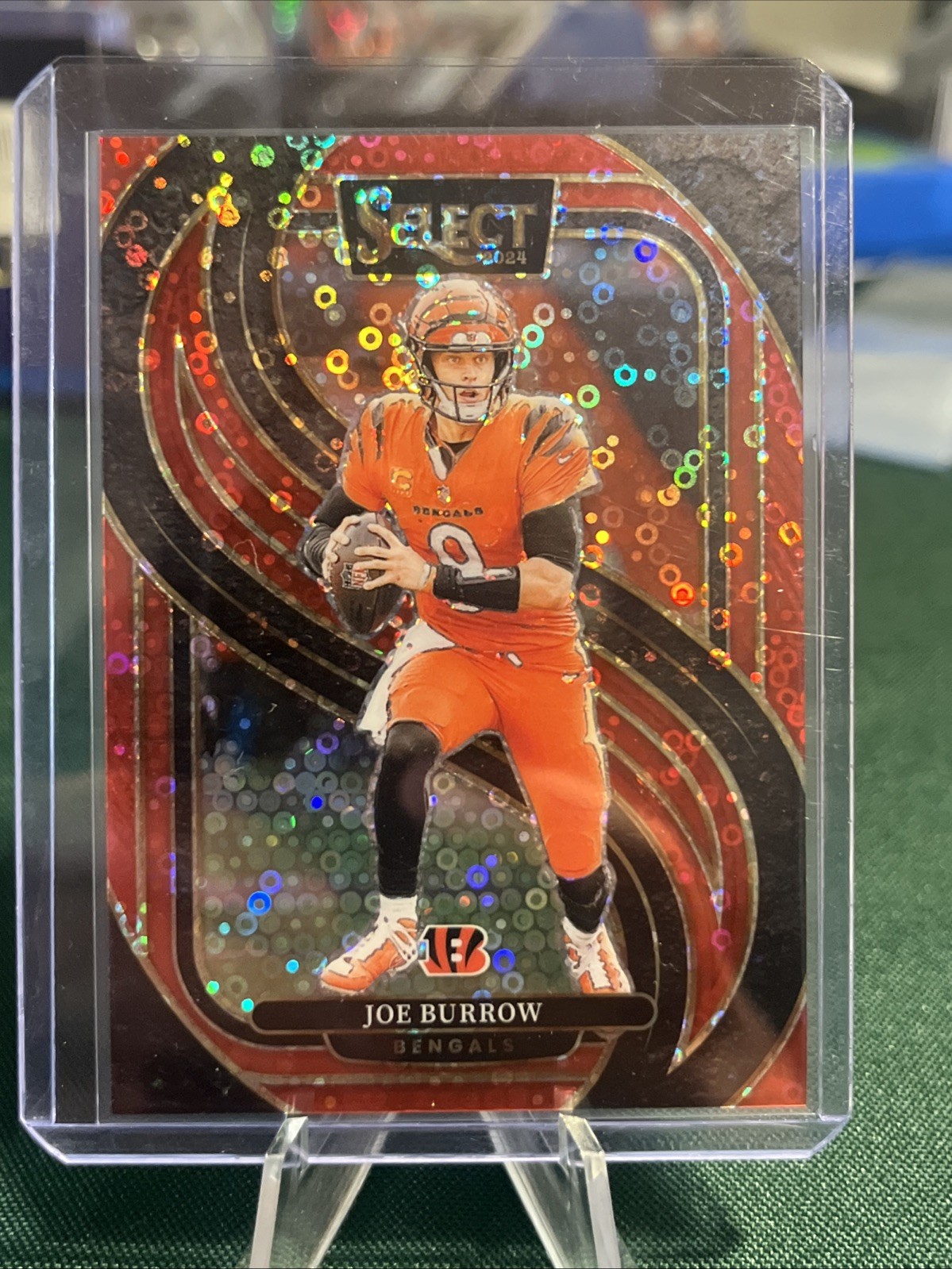 2024 Select Joe Burrow Premier Level Red Disco Prizm /49 Bengals No. 127