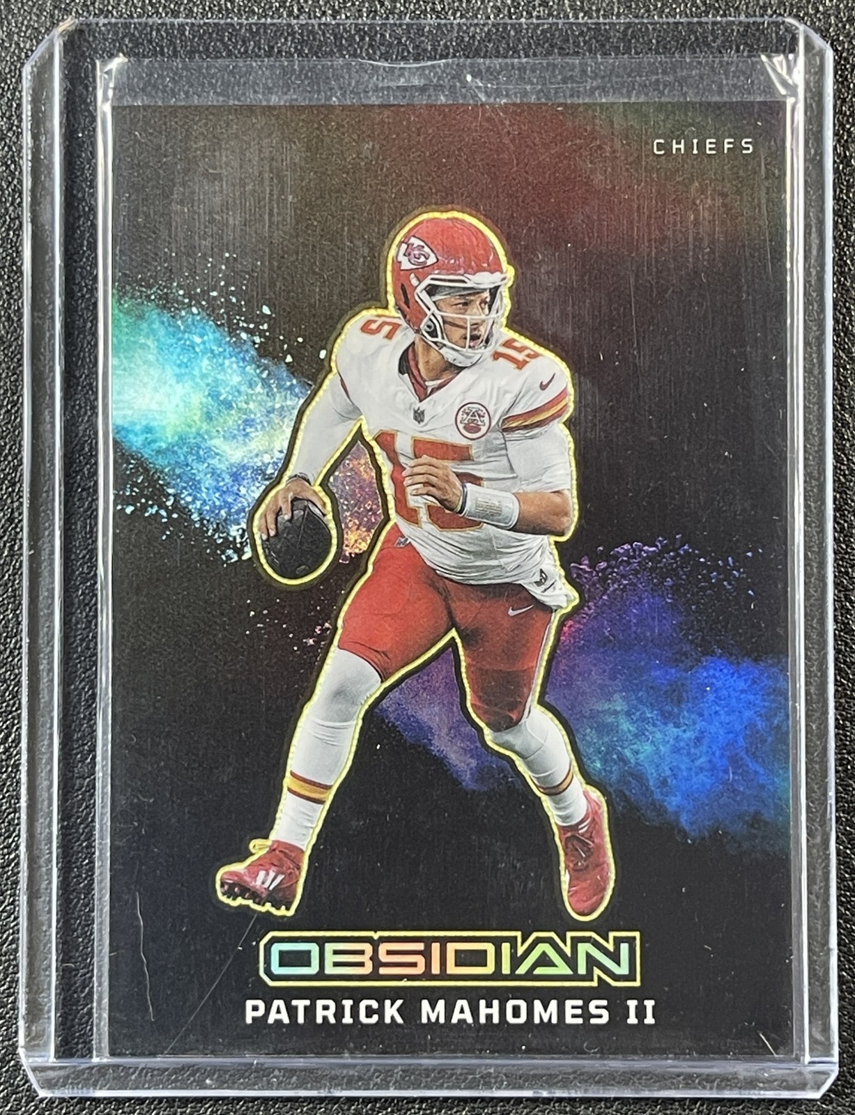 PATRICK MAHOMES II 2023 PANINI OBSIDIAN #21 BLACK COLOR BLAST SSP CHIEFS