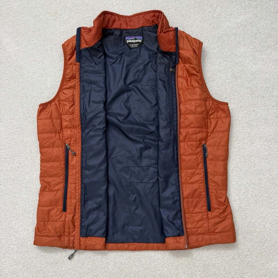Patagonia Nano Puff Vest Men's Extra Large XL Orange Full Zip Puffer Outdoor - Image 4 of 4