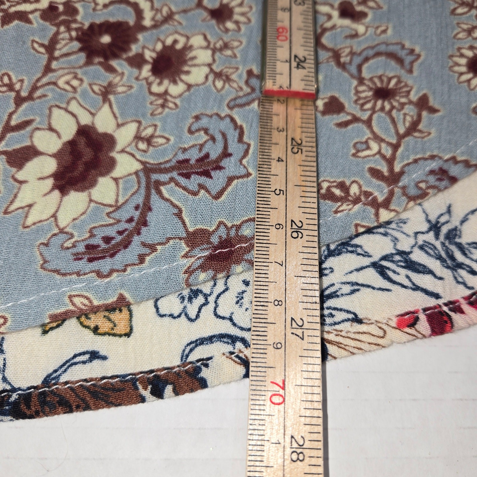 Boho Patchwork Floral Button Down Shirt L Mixed P… - image 6