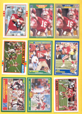 1989 Topps Pro Set Score JOE MONTANA San Francisco 49ers 9-Card Lot GTE