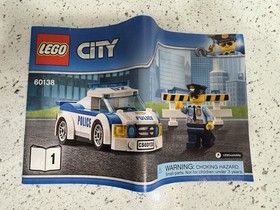 Lego City High Speed Chase Red Sports Car & Cop Car 2 Figures 60138 w/ Manuals