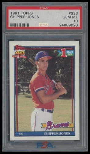 1991 Topps #333 Chipper Jones (PSA 10)