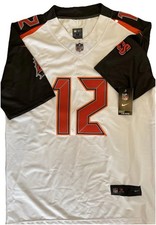 Nike Tampa Bay Buccaneers Tom Brady #12 NFL Jersey White Black Red Medium