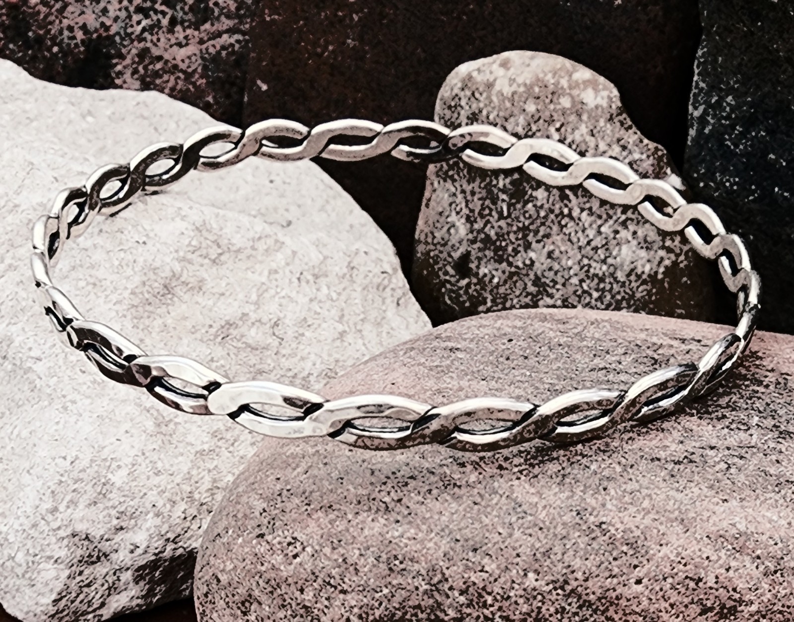 James Avery Bangle Bracelet Lightly Hammered Ster… - image 3