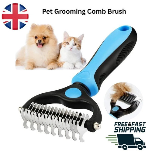 Professional Pet Grooming Brush Comb| Dematting & Undercoat Rake Tool for Dogs