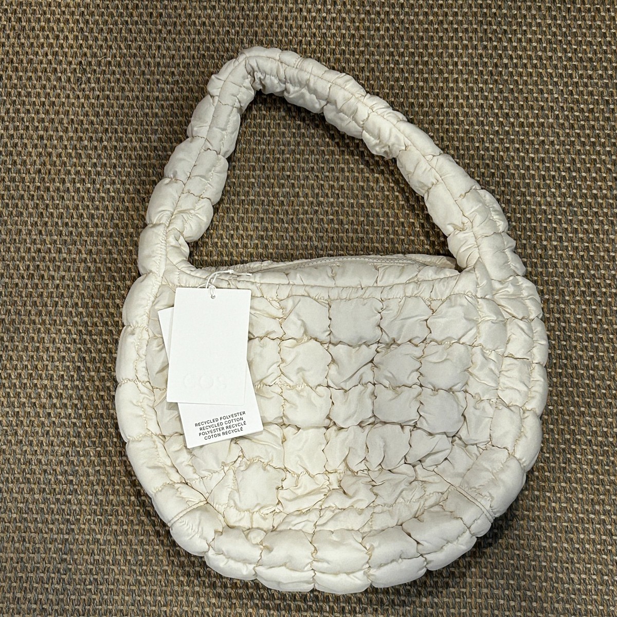 COS Quilted Mini Shoulder bag Handbag Off White 0973537053