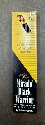 Vtg Sanford Mirado Black Warrior Cedar Pencils No. 2 Pack of 12