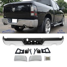 New Chrome Rear Step Bumper Assembly For 2009-2018 Dodge Ram 1500 Wdual Exhaust New Chrome Rear Step Bumper Assembly For 2009-2018 Dodge Ram 1500 Wdual Exhaust