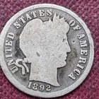 1892 S Barber Dime 10c Nicely Circulated RARE San Francisco #99504